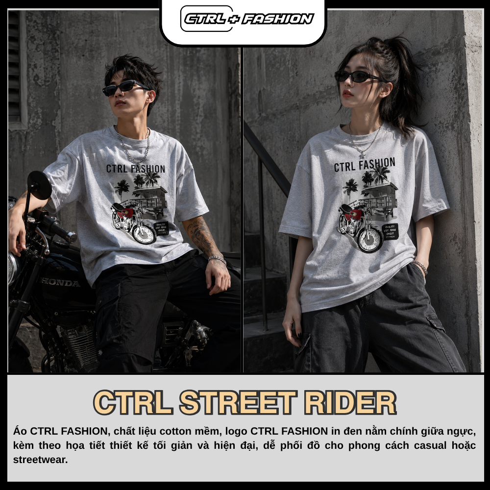Thiết kế áo (1) CTRL STREET RIDER 2 - áo thun unisex