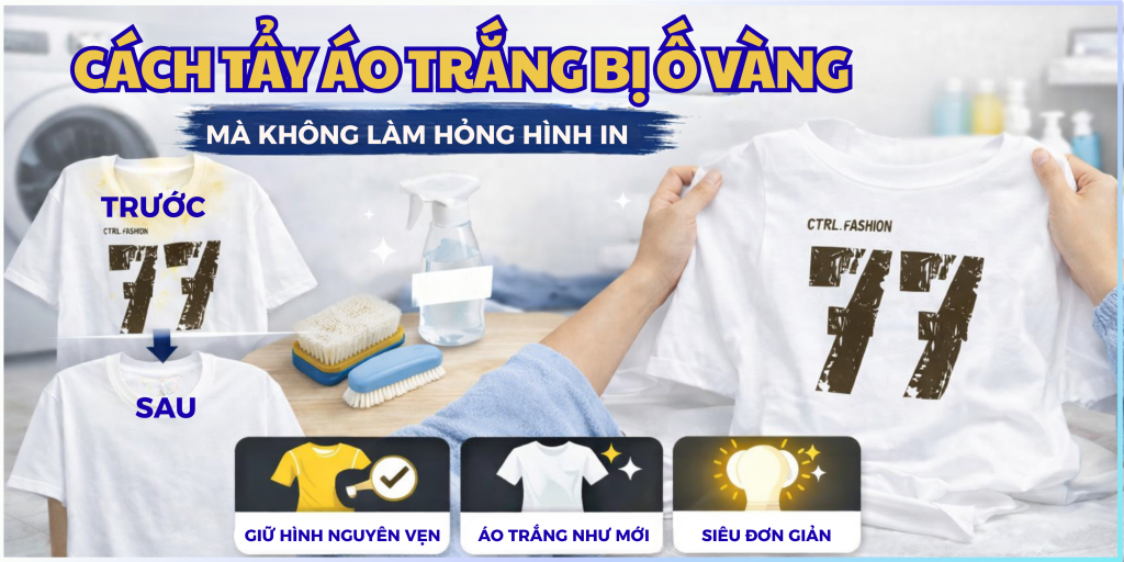 cách tẩy áo trắng bị ố vàng