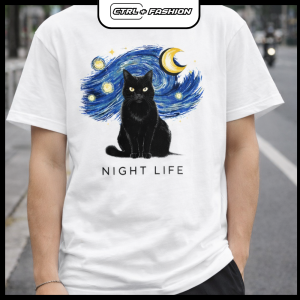 Monochrome Black Cat - ảnh phụ áo trắng