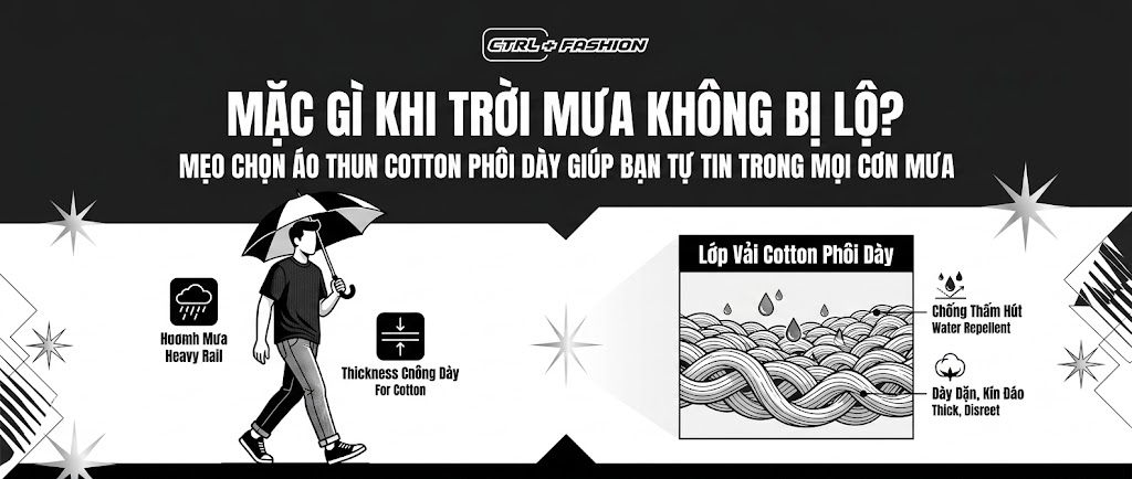 mặc gì khi trời mưa không bị lộ