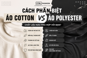 cách phân biệt áo cotton và áo polyester