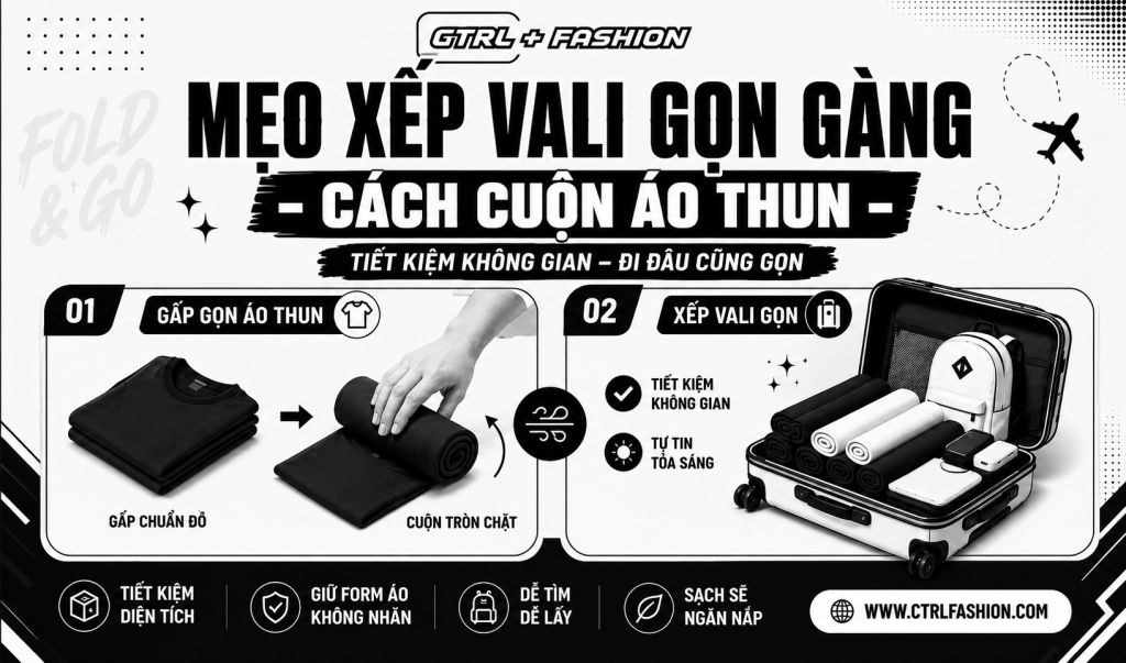 Mẹo Xếp Vali Gọn Gàng